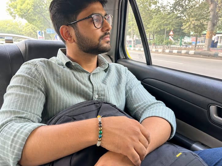 Customer photo review of Dhan Yog Bracelet – Natural Wealth & Prosperity Gemstone Bracelet