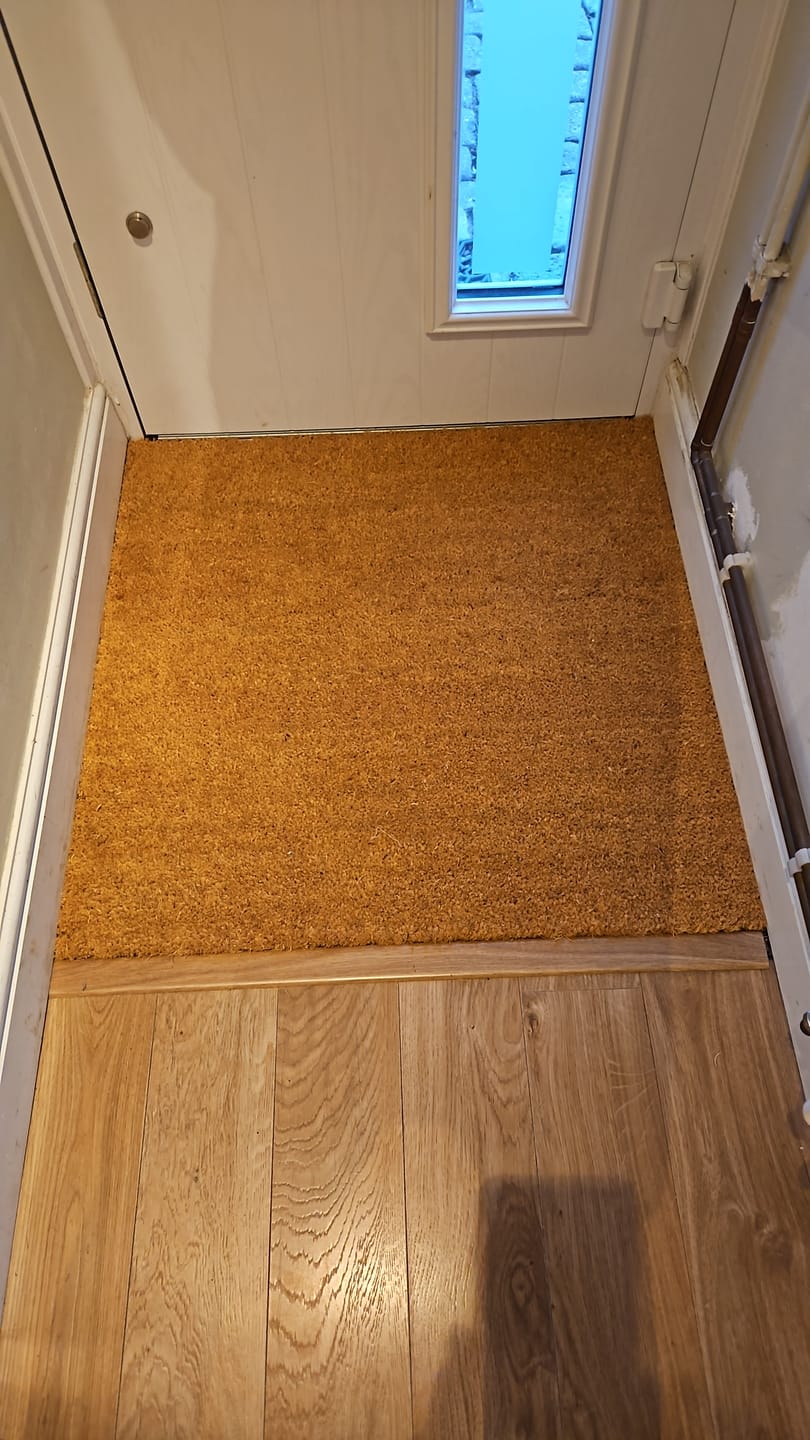 Customer photo review of Custom Size Heavy Duty Coir Coconut Roll Matting