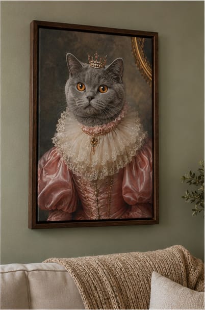 Customer photo review of Custom Duchess Pet Portrait Canvas