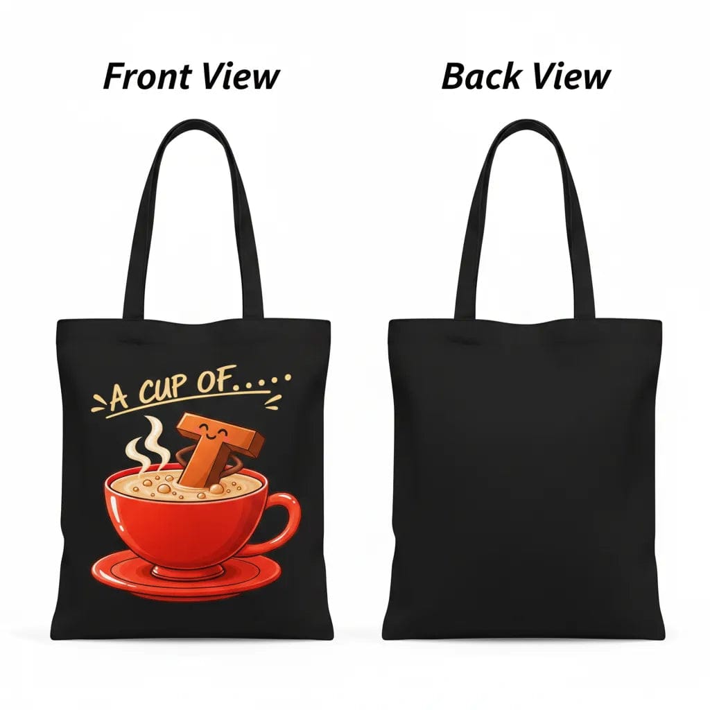 Customer photo review of Wrapzy Black Print Canvas Tote Bag