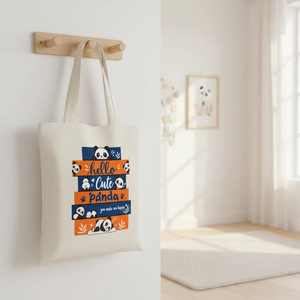 Customer photo review of Wrapzy Panda Canvas Tote Bag