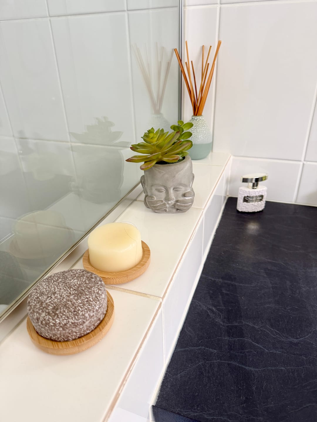 Customer photo review of Round Bamboo Bar Drainer Dish (1x)