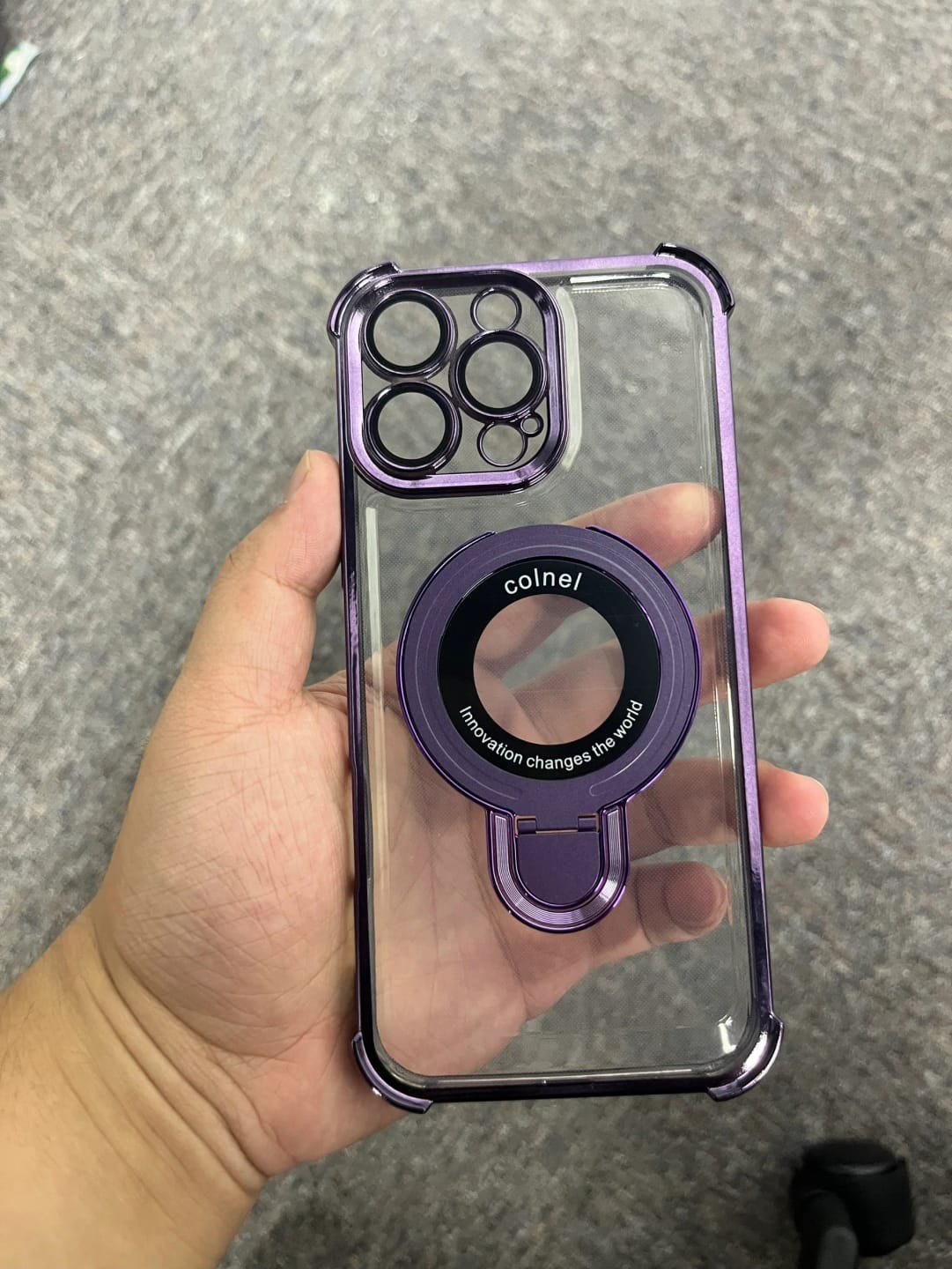 Customer photo review of Coque iPhone anti-chute à anneau invisible Airluma