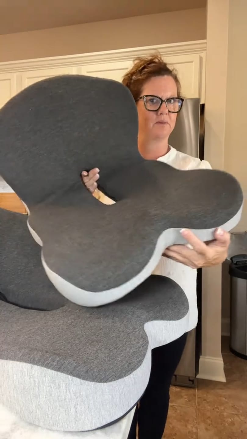Customer photo review of Coussin orthopédique ergonomique – Améliorez votre confort d’assise