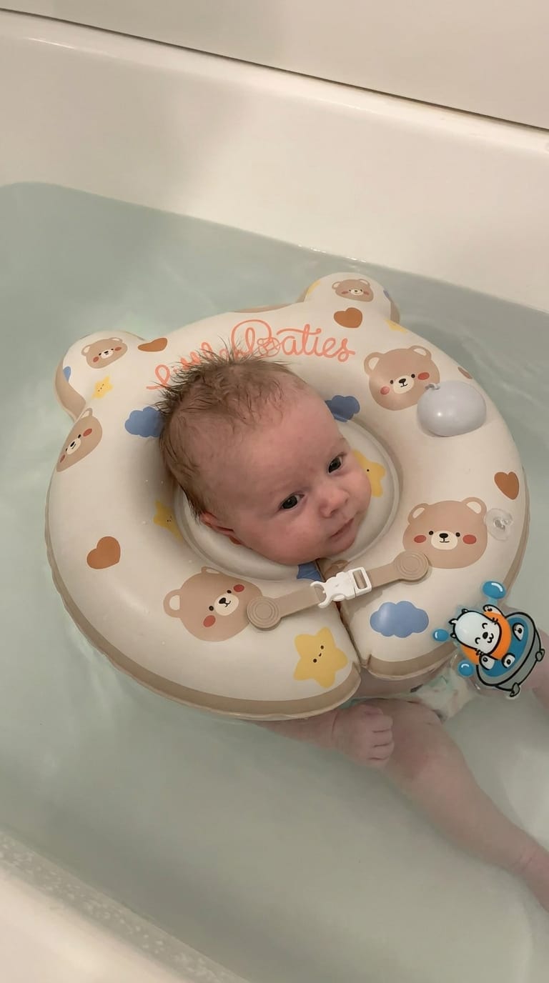Customer photo review of LittleFloaties Baby Neck Float