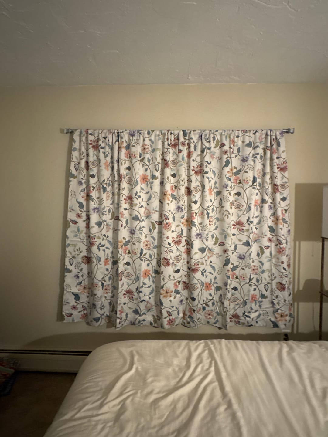 Customer photo review of Vine Blossom Linen Blend Curtains (2 Panels)