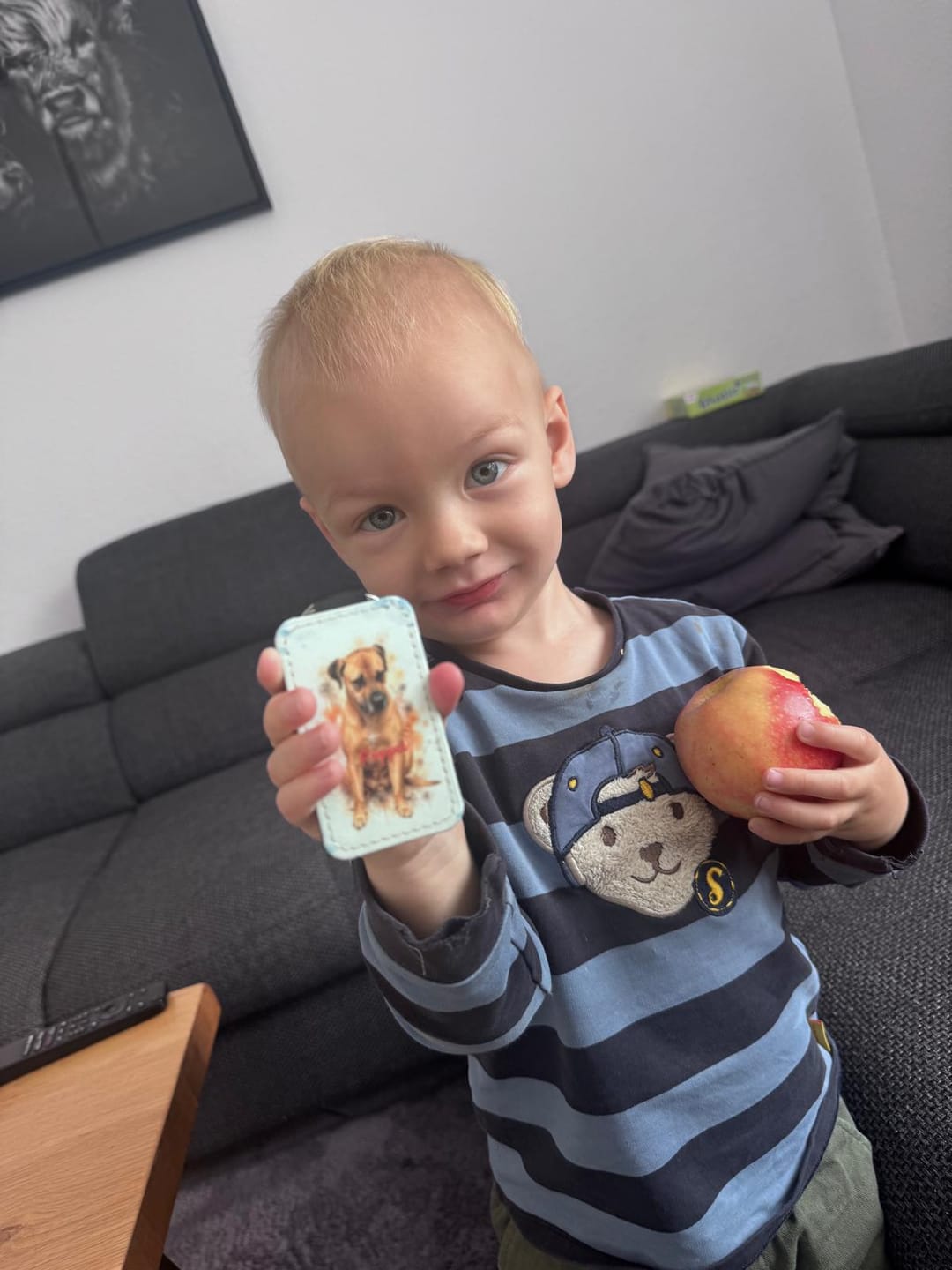 Customer photo review of Personalisierter Schlüsselanhänger - Aquarell Realistisches Porträt