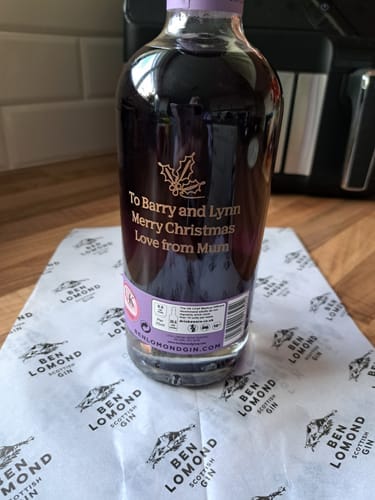Customer photo review of Personalised Gin