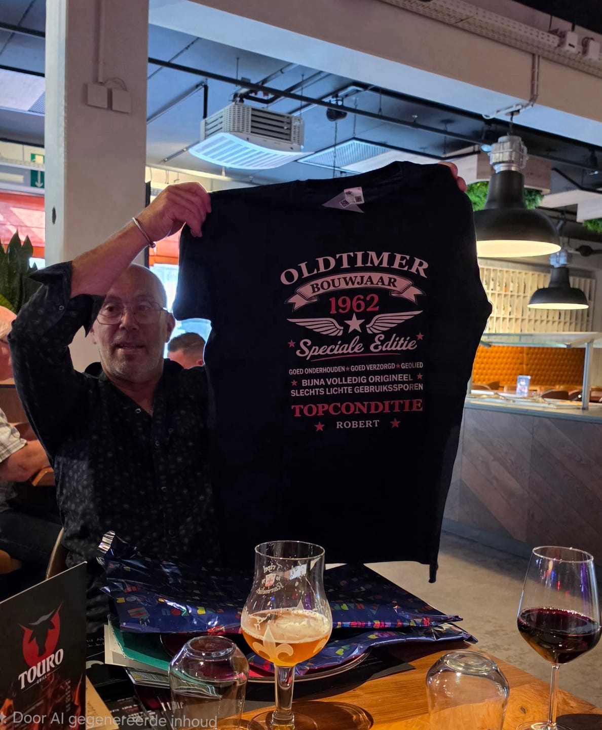 Customer photo review of Oldtimer - Gepersonaliseerd verjaardagsshirt met vintage design