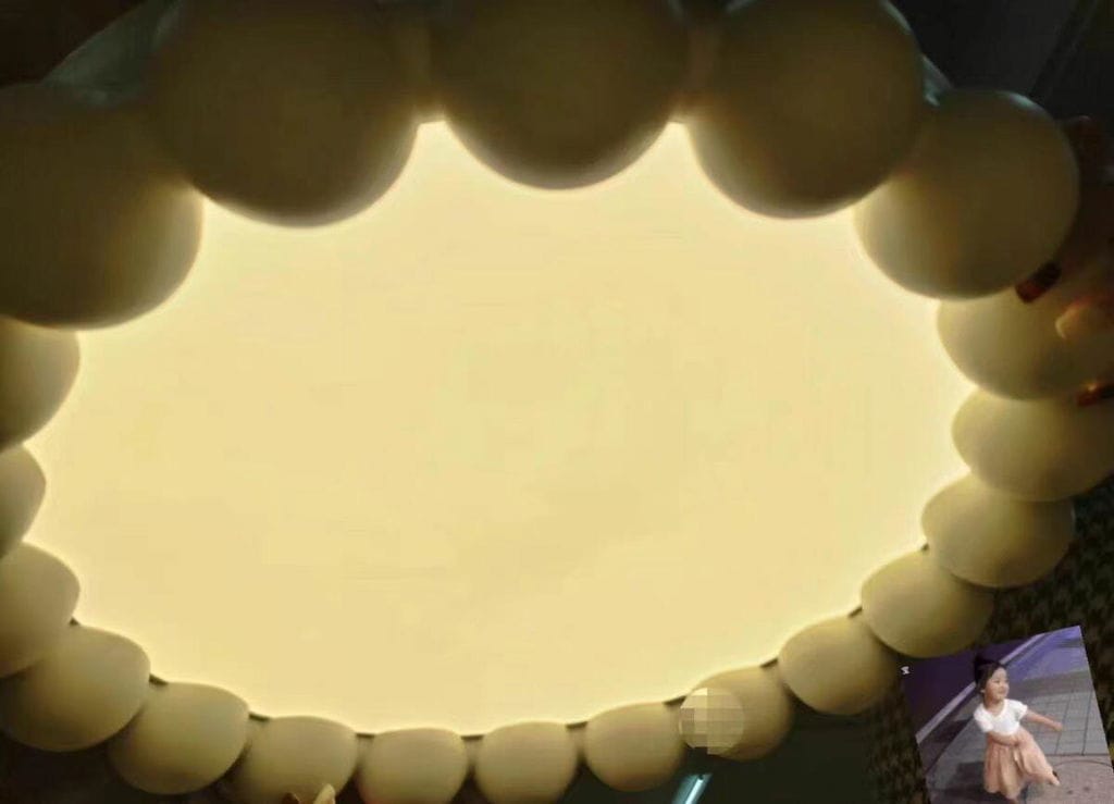 Customer photo review of Round Resin Ceiling Light, Acrylic Diffuser, 44 cm