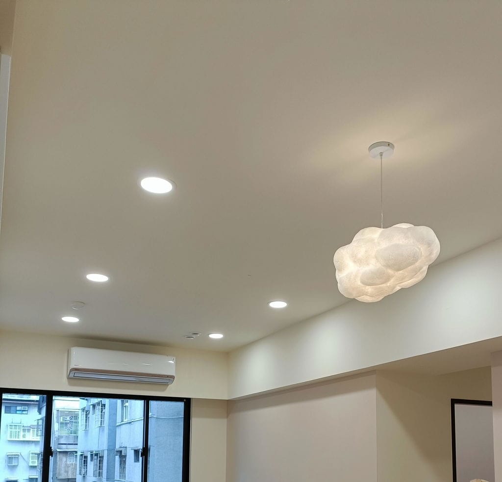 Customer photo review of Cloud-Shaped Fabric Pendant Light, Creased Texture, 30 to 90 cm