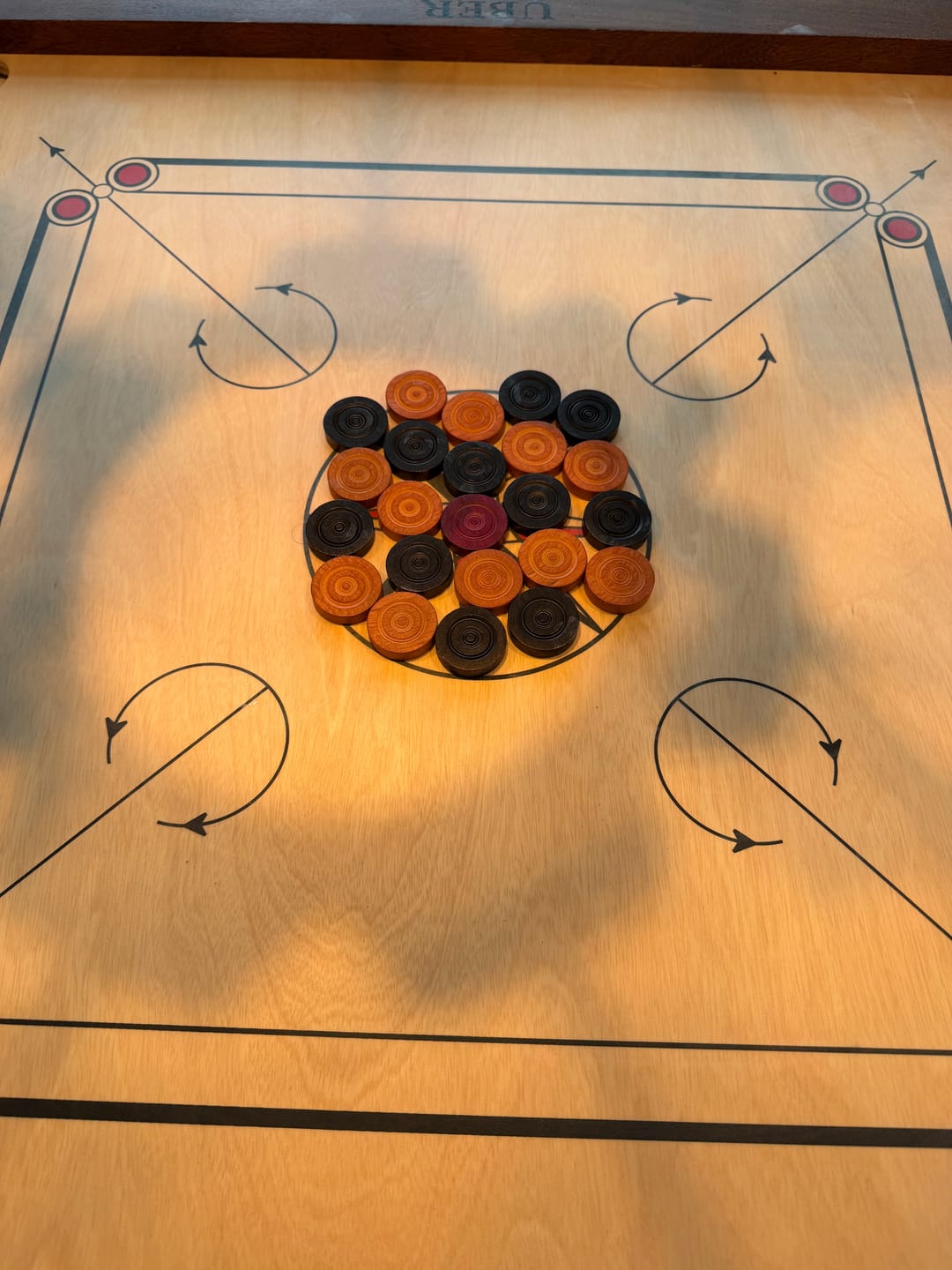 Customer photo review of Premium Carrom Board 74x74 cm