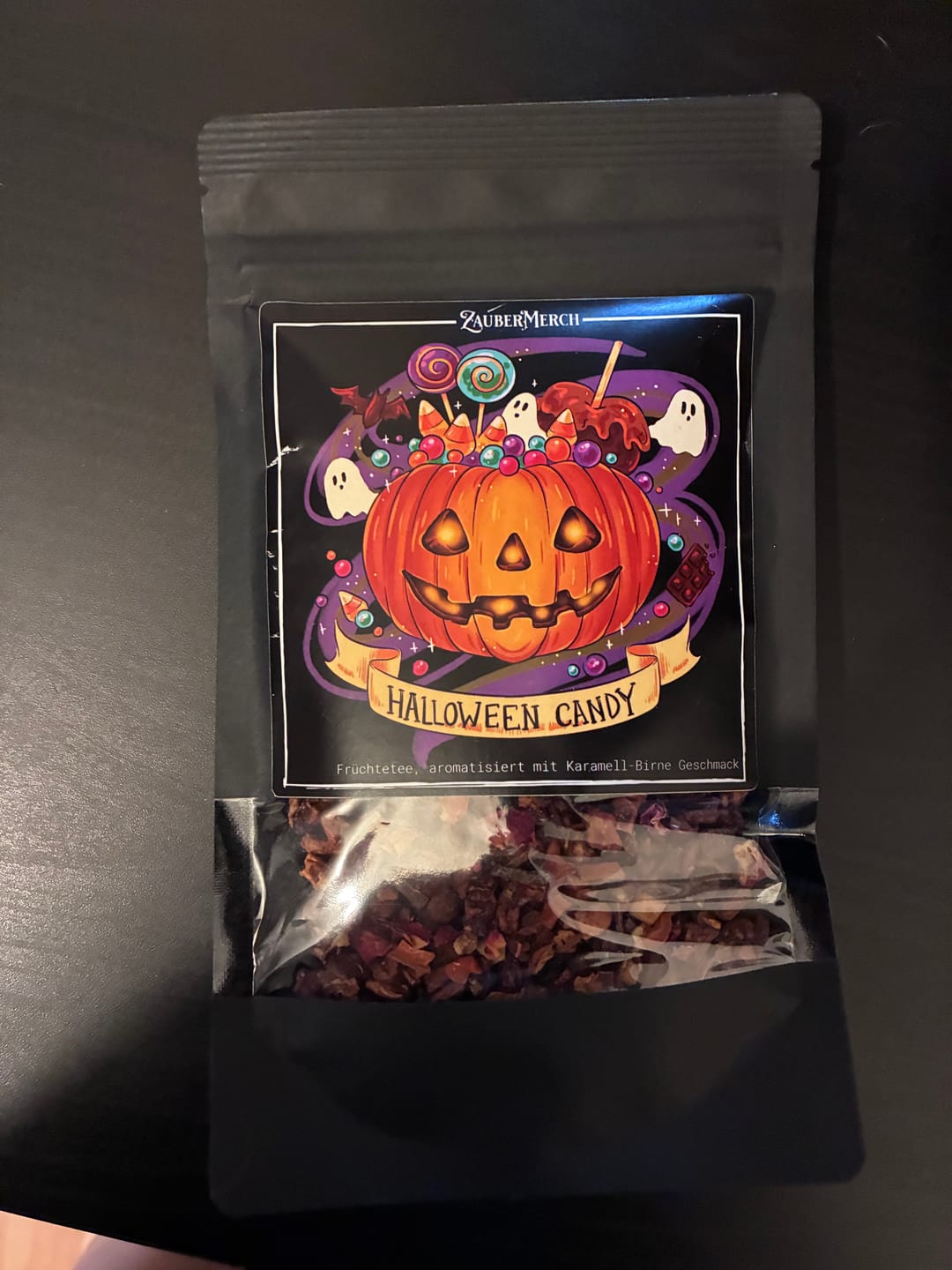 Customer photo review of Halloween Candy – Früchtetee mit Karamell-Birne-Geschmack | Halloween Tee