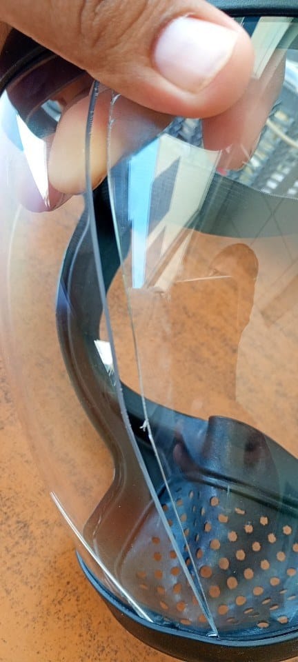 Customer photo review of Visière de protection intégrale anti-buée
