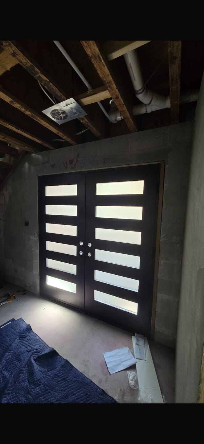 Customer photo review of Solid Wood Exterior Door M6P
