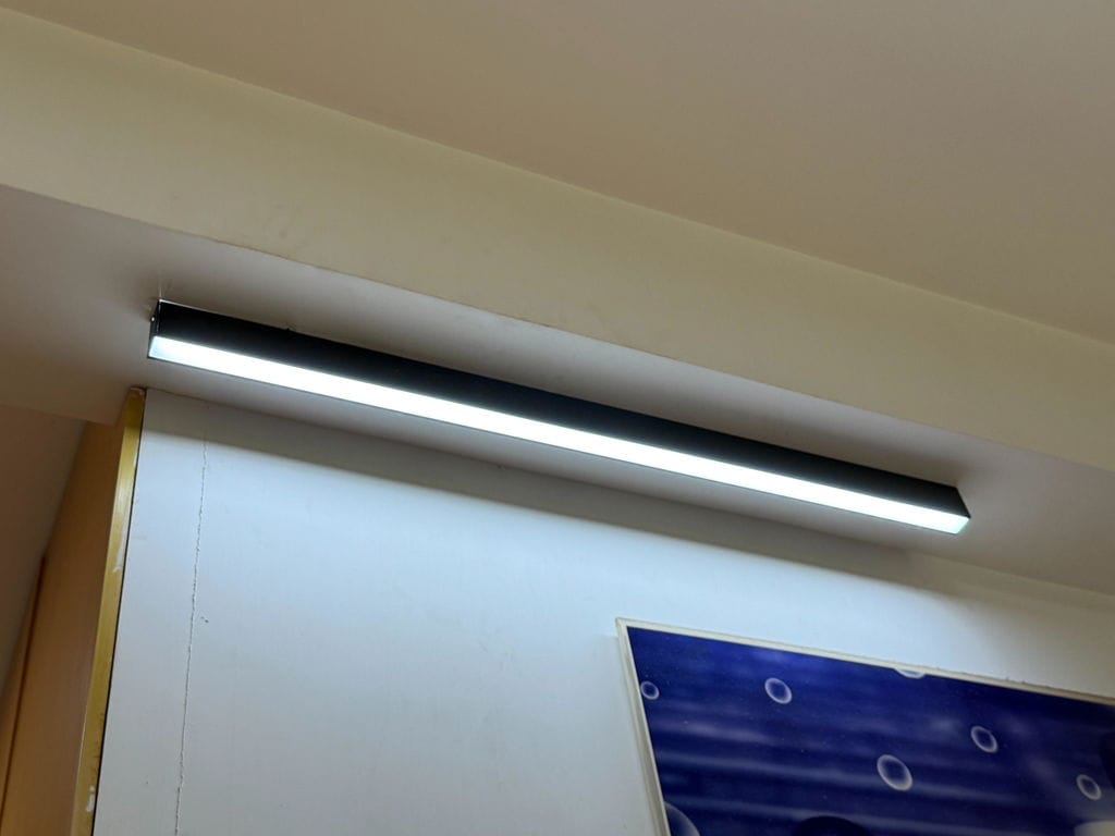 Customer photo review of Aluminium Flush Mount Ceiling Light, Slim Profile, 60 to 120 cm