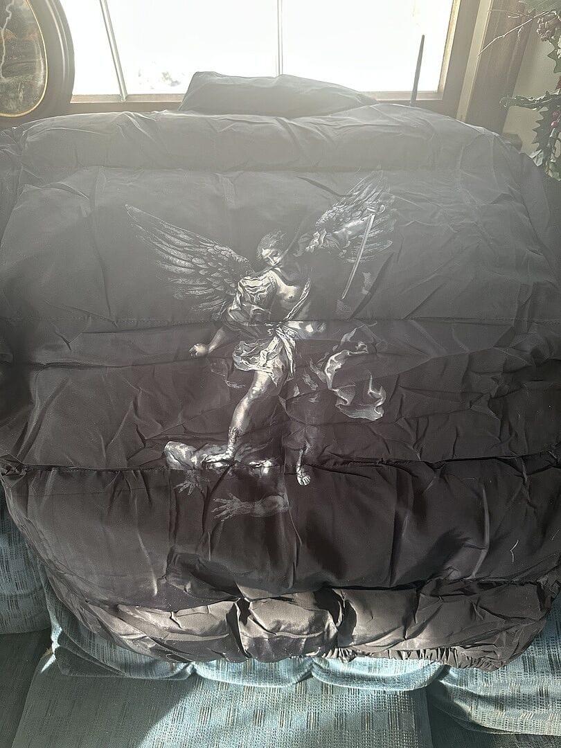 Customer photo review of Archangel Michael Puffer Jacket