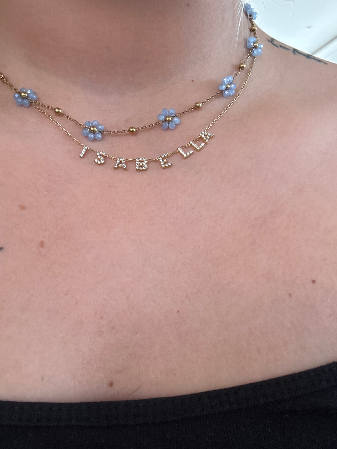 Customer photo review of Collana MINI LETTERS BRIGHT