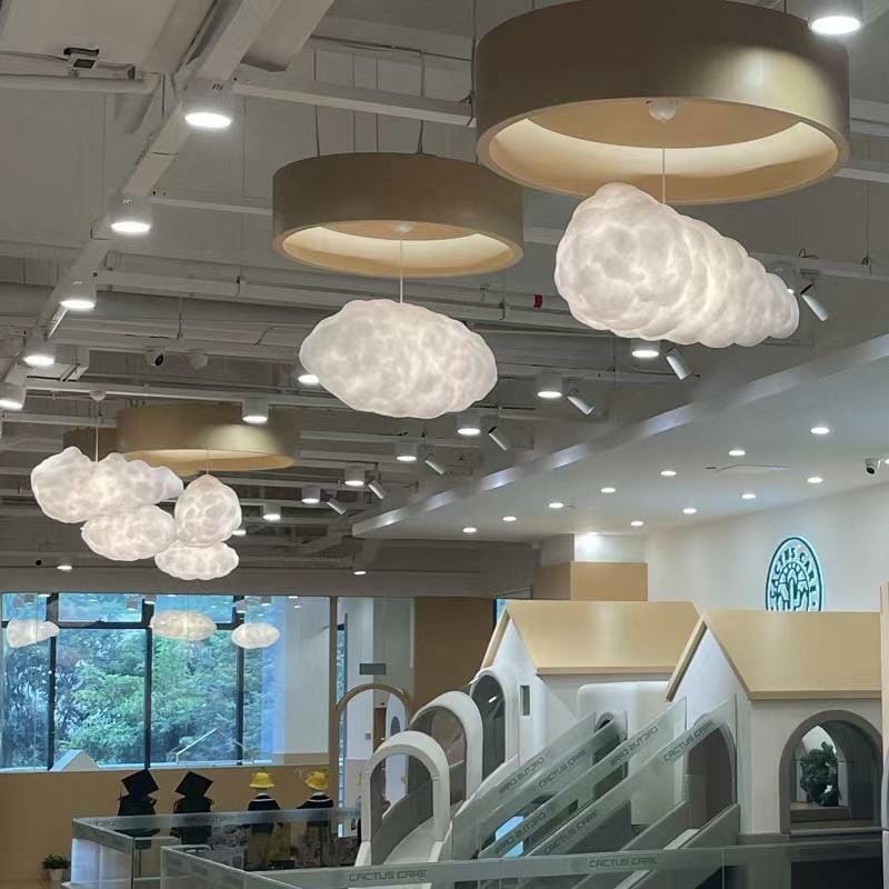 Customer photo review of Cloud-Shaped Fabric Pendant Light, Creased Texture, 30 to 90 cm