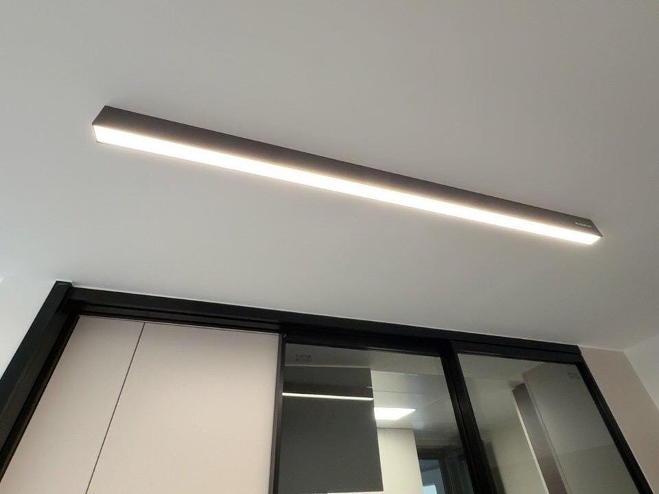 Customer photo review of Aluminium Flush Mount Ceiling Light, Slim Profile, 60 to 120 cm