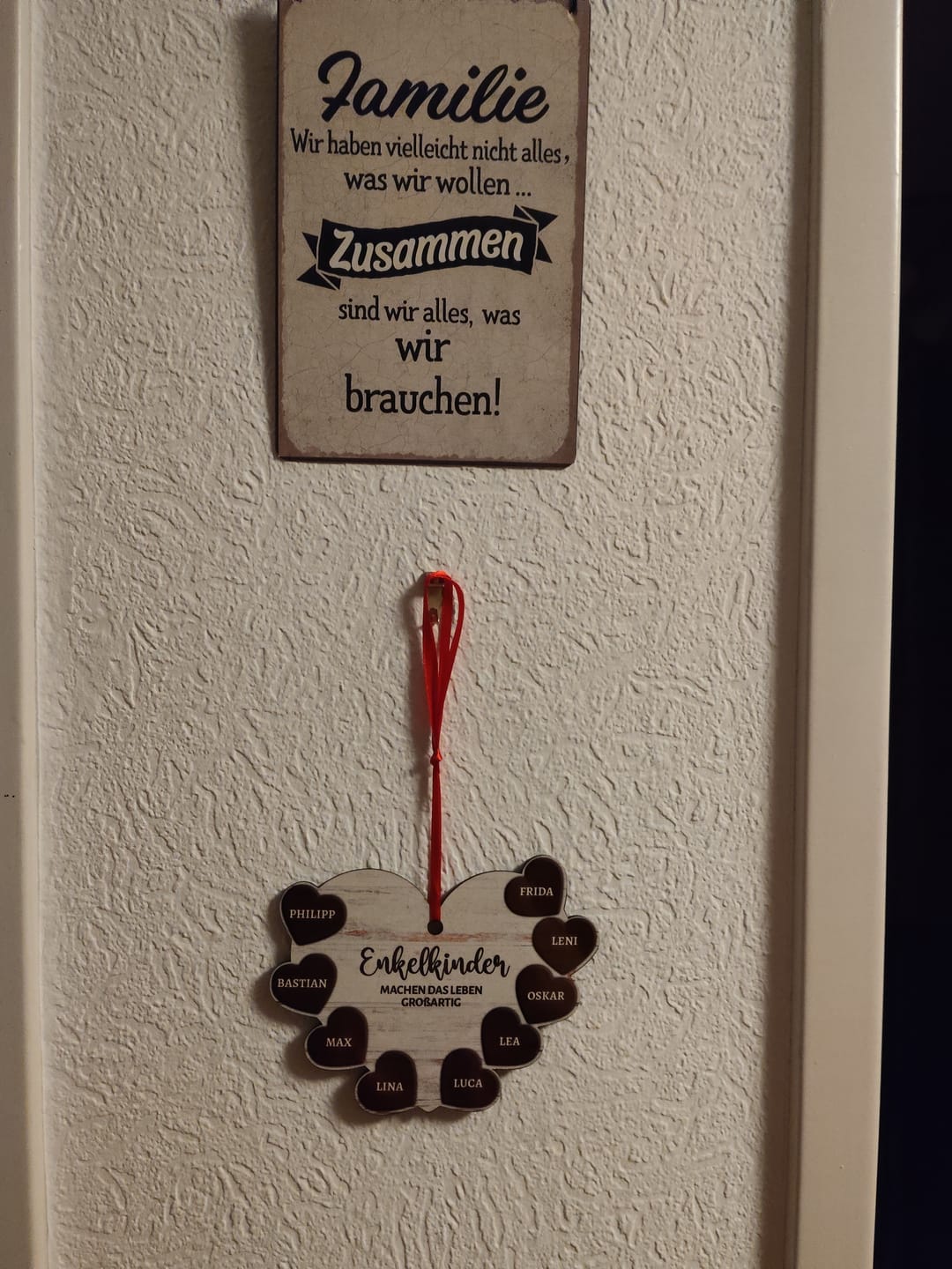 Customer photo review of Meine Enkelkinder - Großeltern-Herzen Ornament
