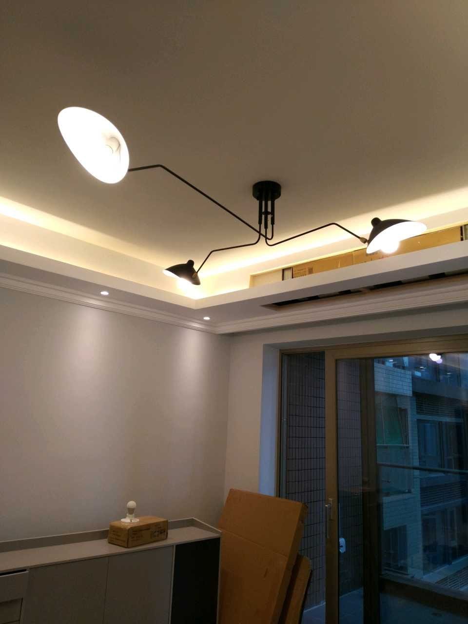 Customer photo review of Brass Ball-Joint Ceiling Light, 3 or 5 Arms, Black or White