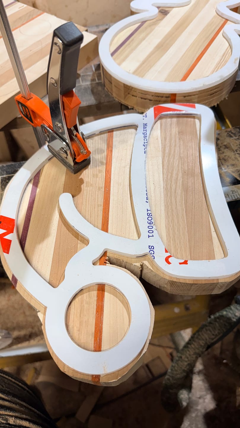 Customer photo review of 12.25x9.5" Santa Hat Tray 1 Acrylic Router Template [Limited Edition]