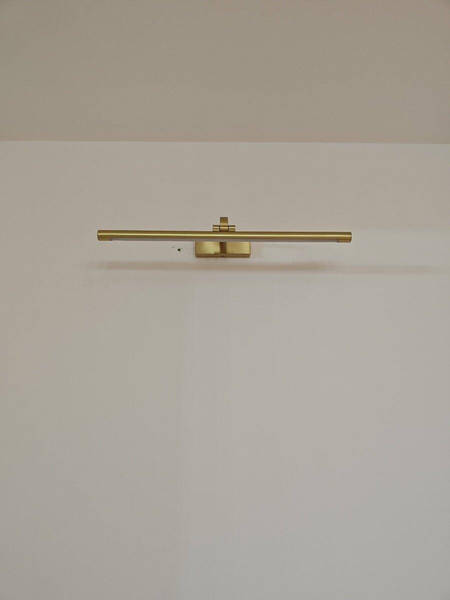 Customer photo review of Brass Wall Light, Integrated LED, White Acrylic Shade, 40-70 cm Wide