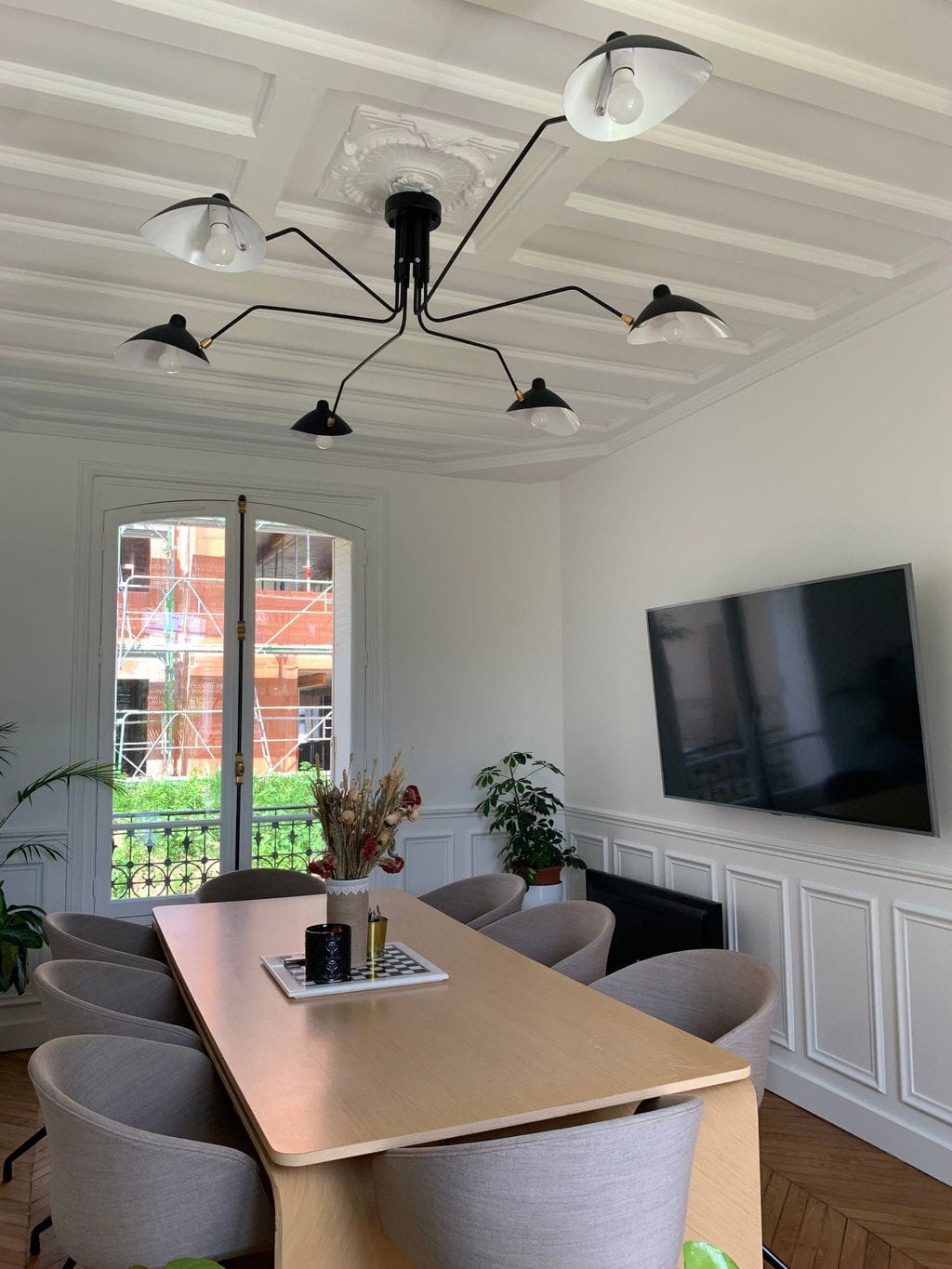 Customer photo review of Brass Ball-Joint Ceiling Light, 3 or 5 Arms, Black or White
