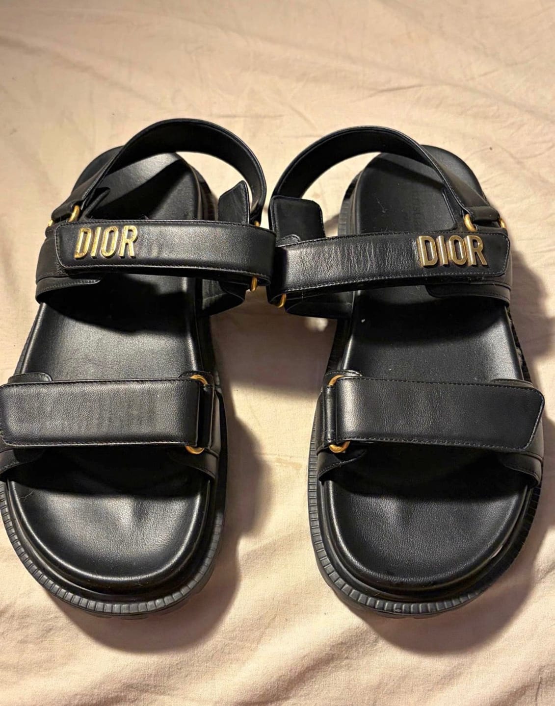 Customer photo review of D-Wave Black Lambskin Sandals