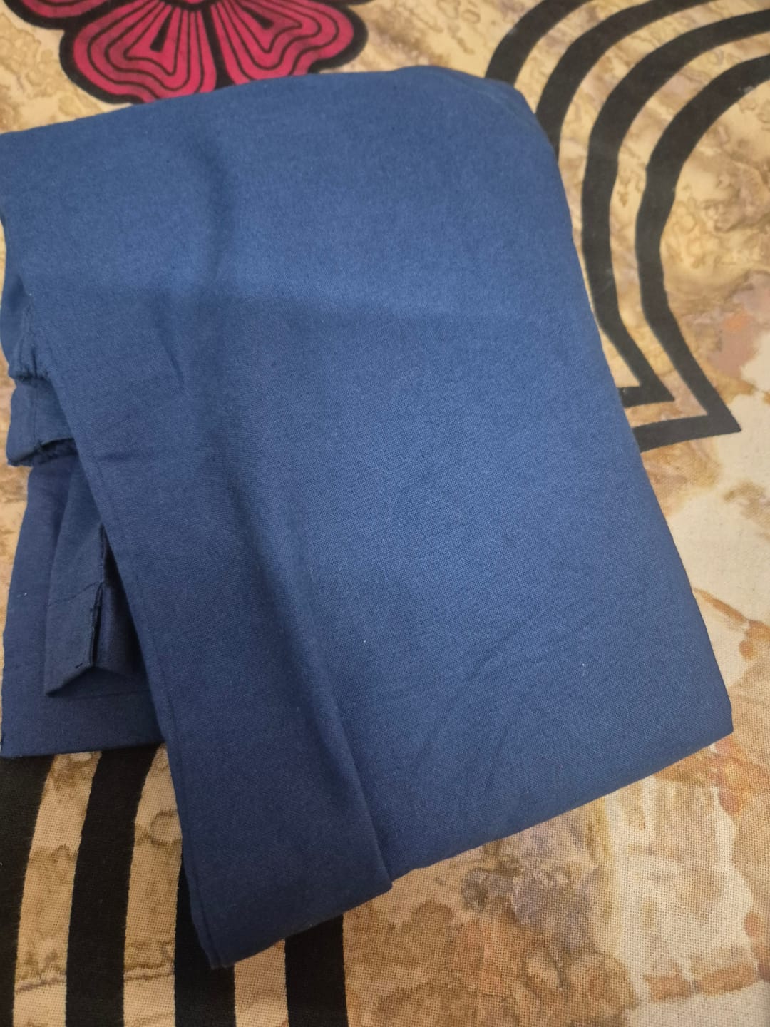 Customer photo review of Women Peacock Blue Cotton Pant