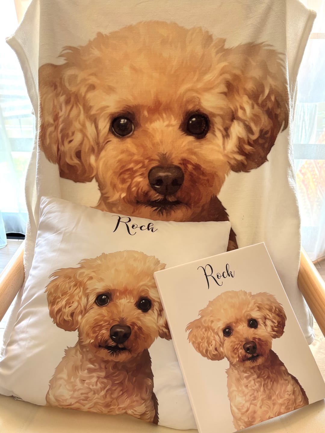 Customer photo review of Petcanva©オーダーメイド ペット似顔絵【3点セット】