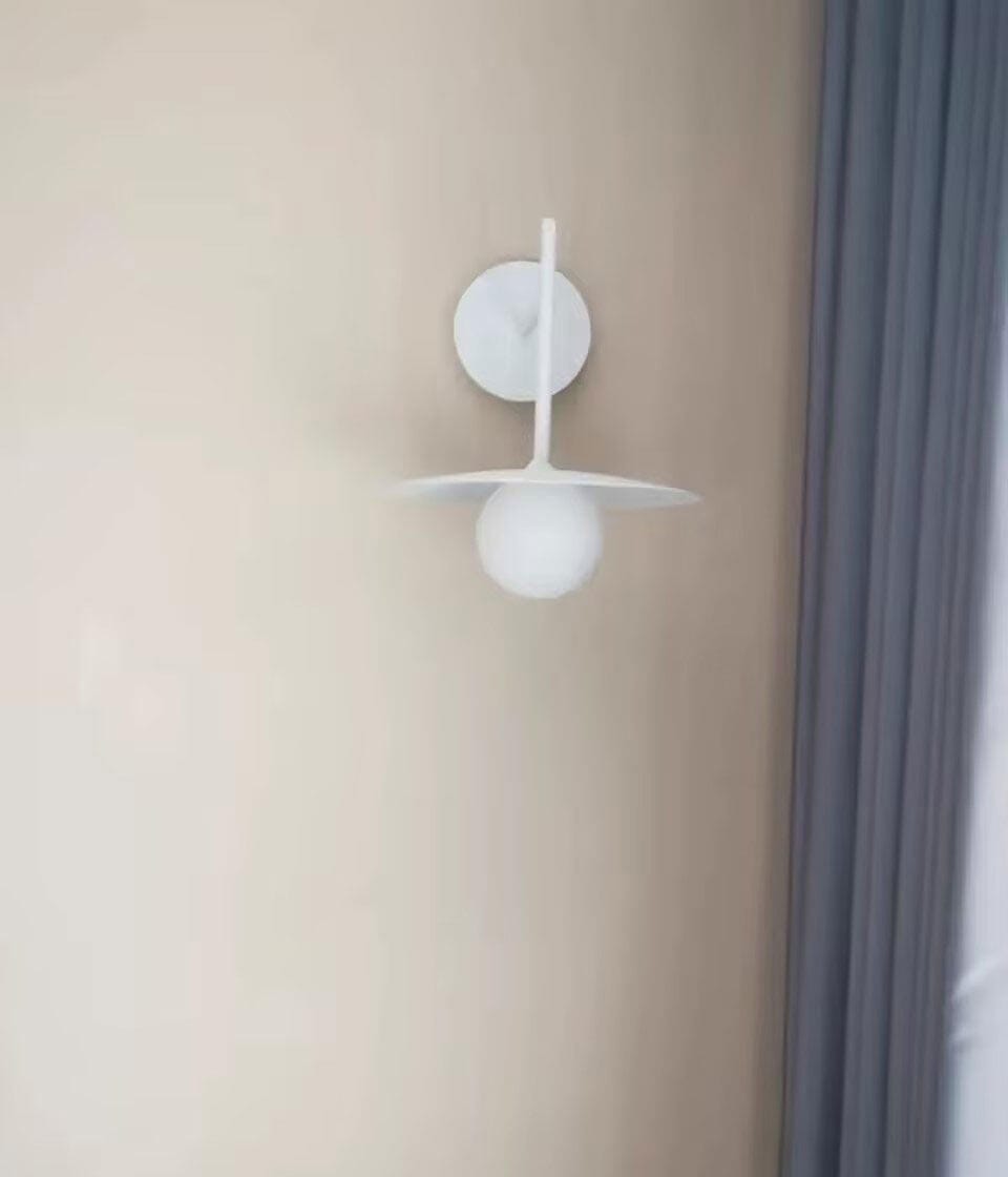 Customer photo review of Ironwork Wall Light, Opaque Glass Shade, 25 cm, Wall Sconce