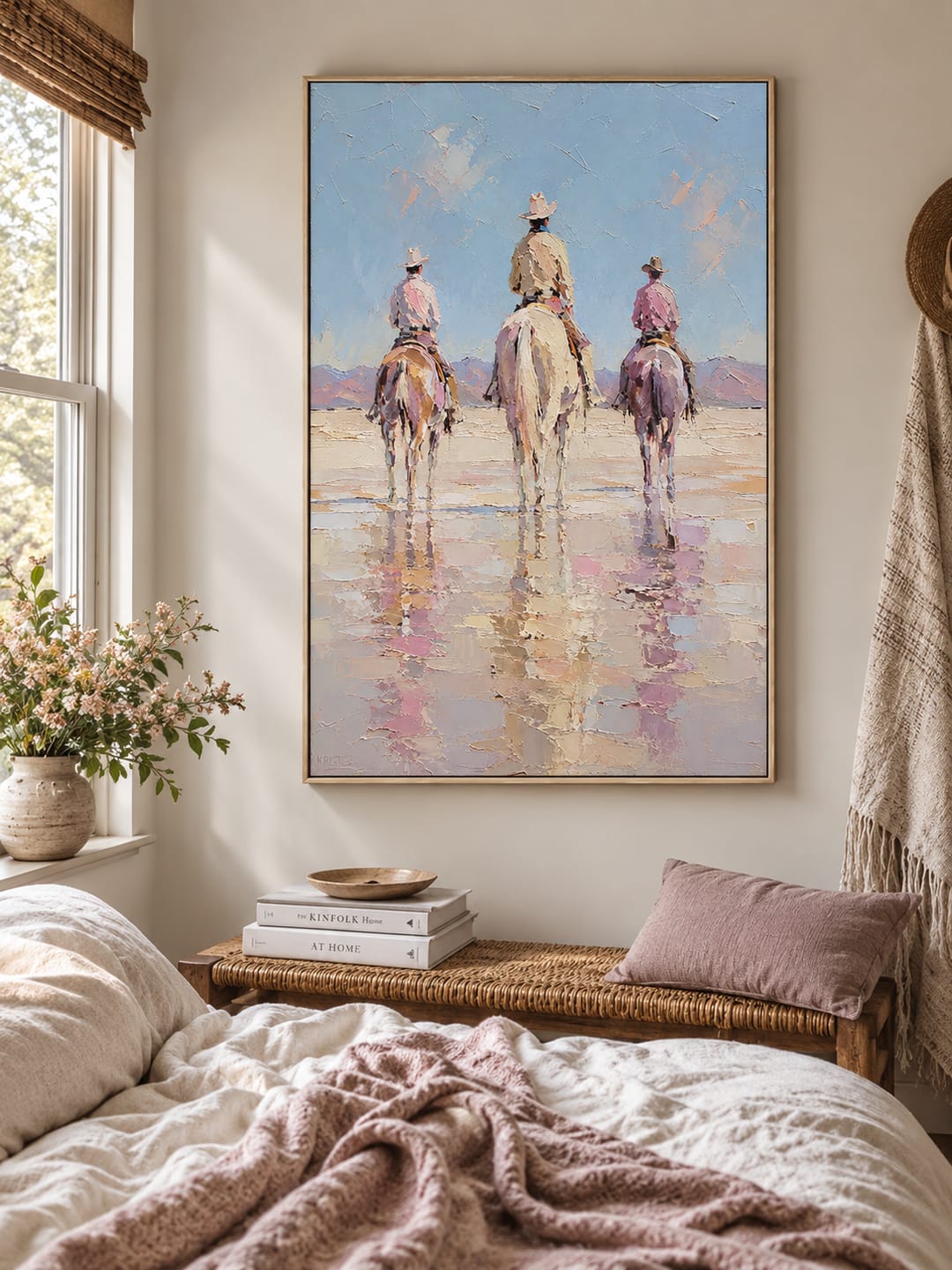 Customer photo review of "Wild Companions" – Textured Impasto Western Cowboy Oil Painting