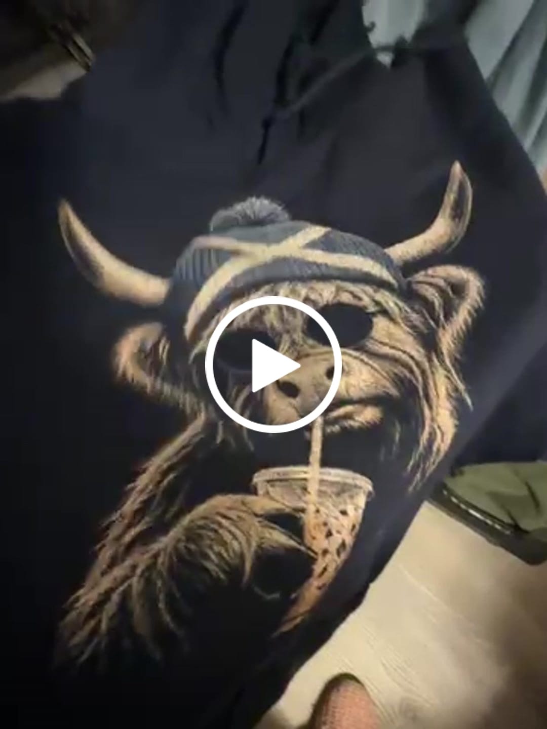 Customer video review of Highland Cow Beanie Hoodie