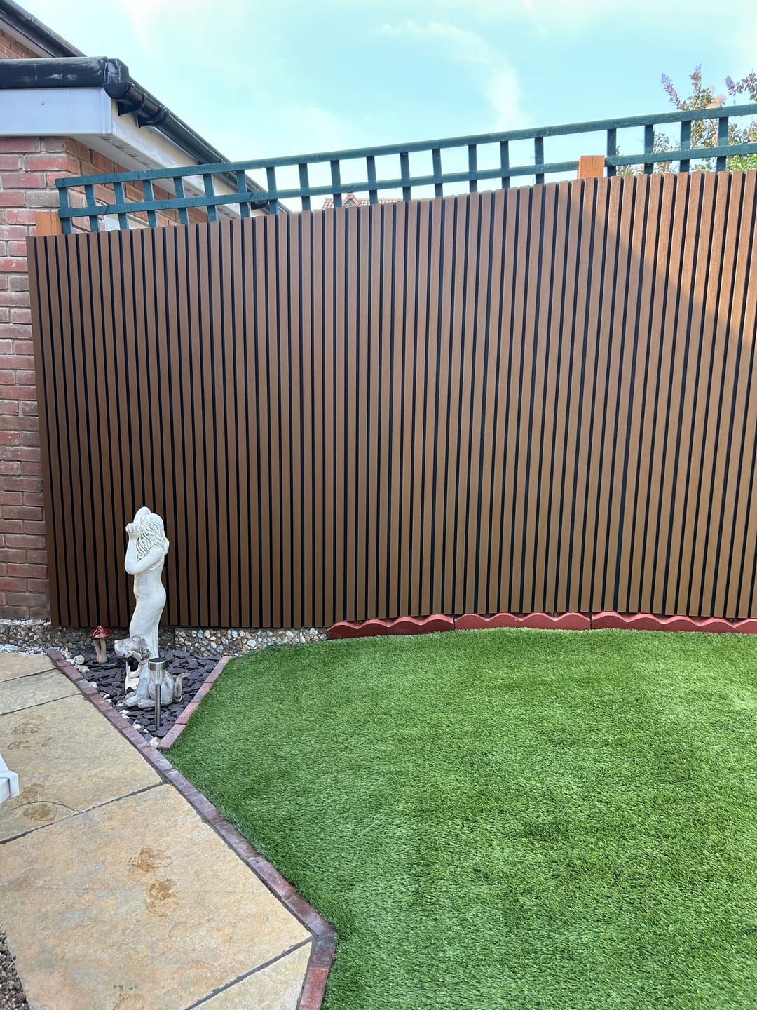 Customer photo review of 2.6M Teak WPC Exterior Wall Cladding