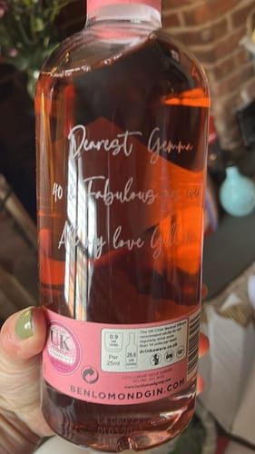 Customer photo review of Personalised Gin