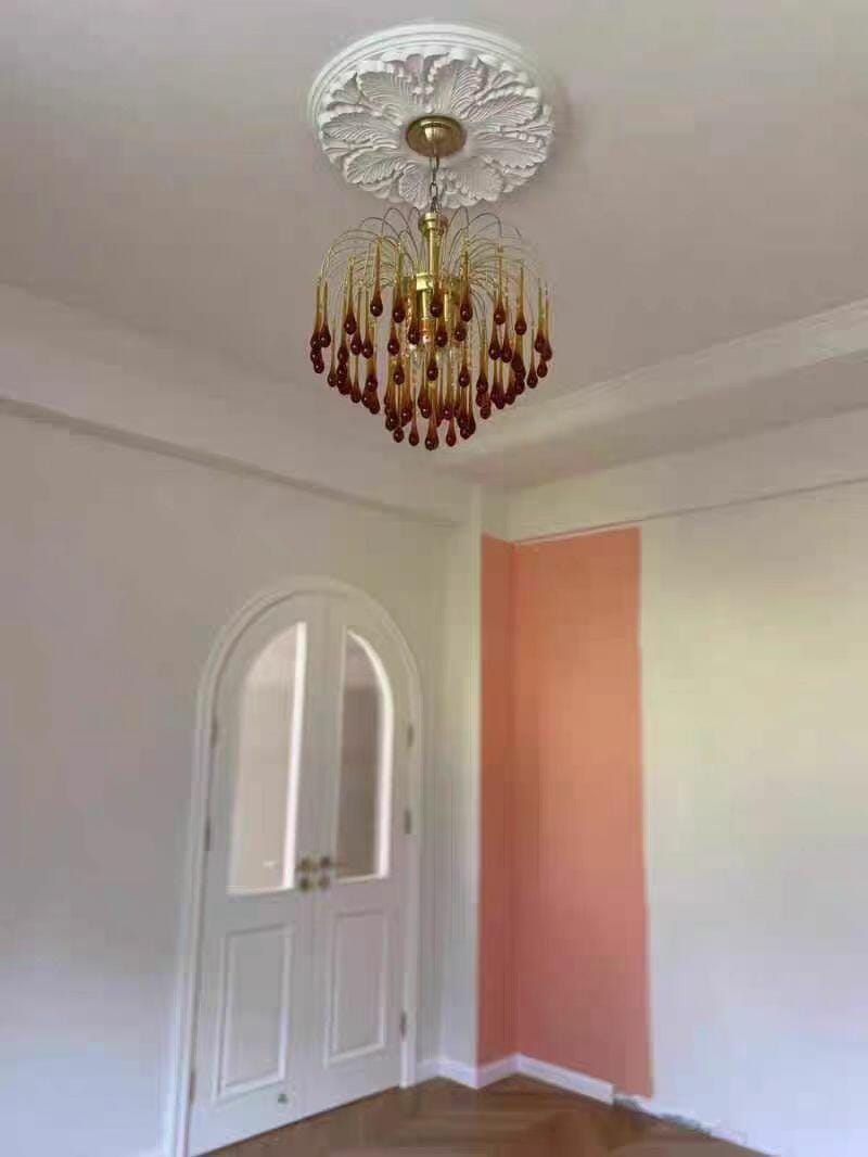 Customer photo review of Crystal Waterfall Chandelier, Gold-Finish Brass, 50 cm