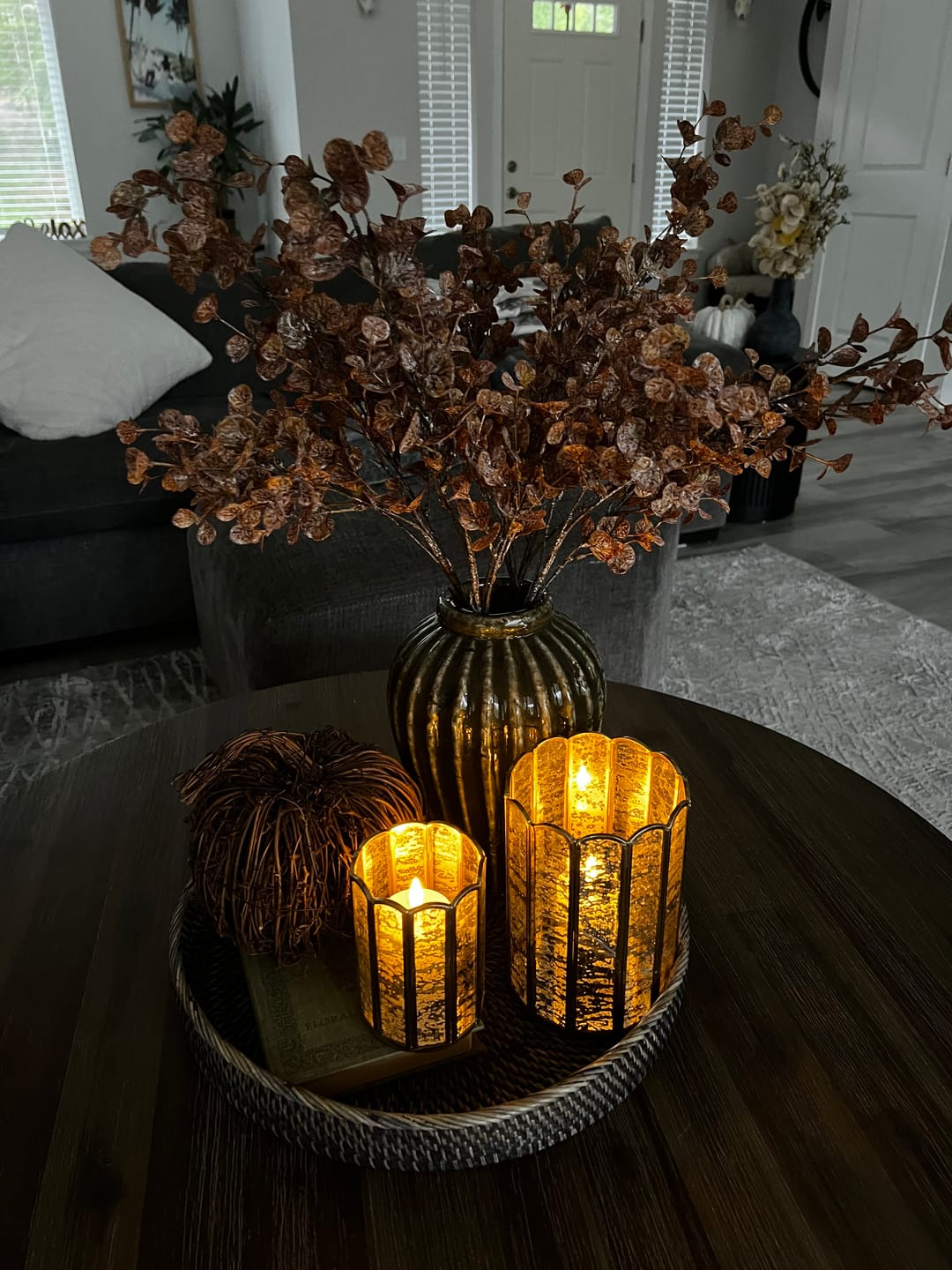 Customer photo review of Brass and Glass Candle Holder