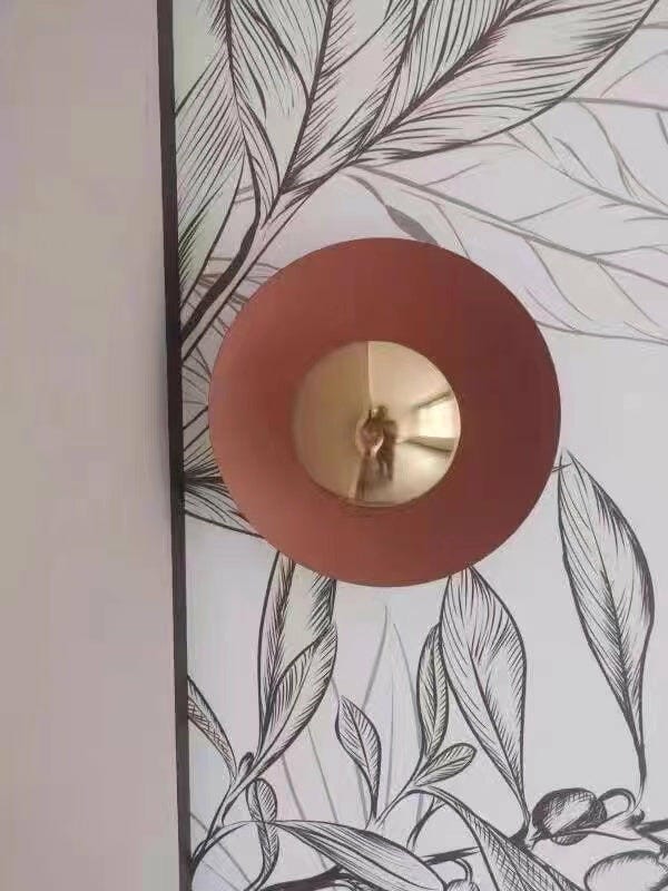 Customer photo review of Reflective Disc Wall Light, Copper or Chrome, 30 to 60 cm