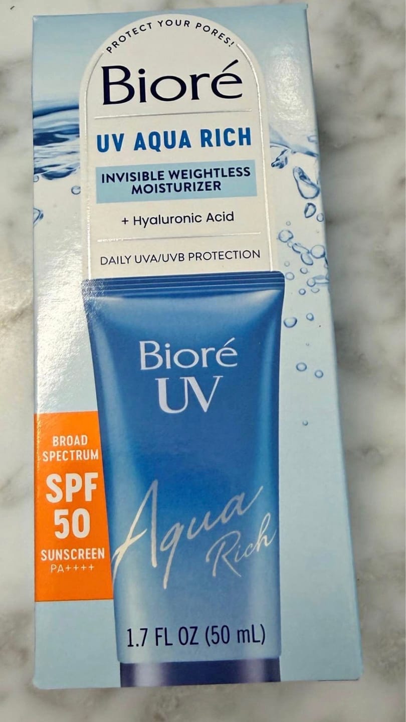 Customer photo review of BIORÉ UV Aqua Rich Watery Essence Sunscreen SPF 50+ PA++++