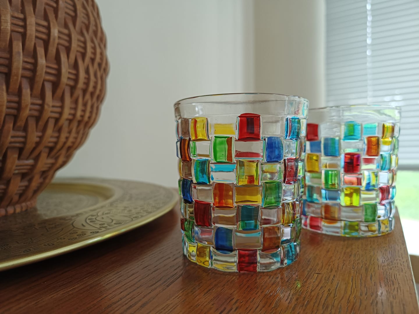 Customer photo review of Tessera Hand-Painted Mosaic Glass