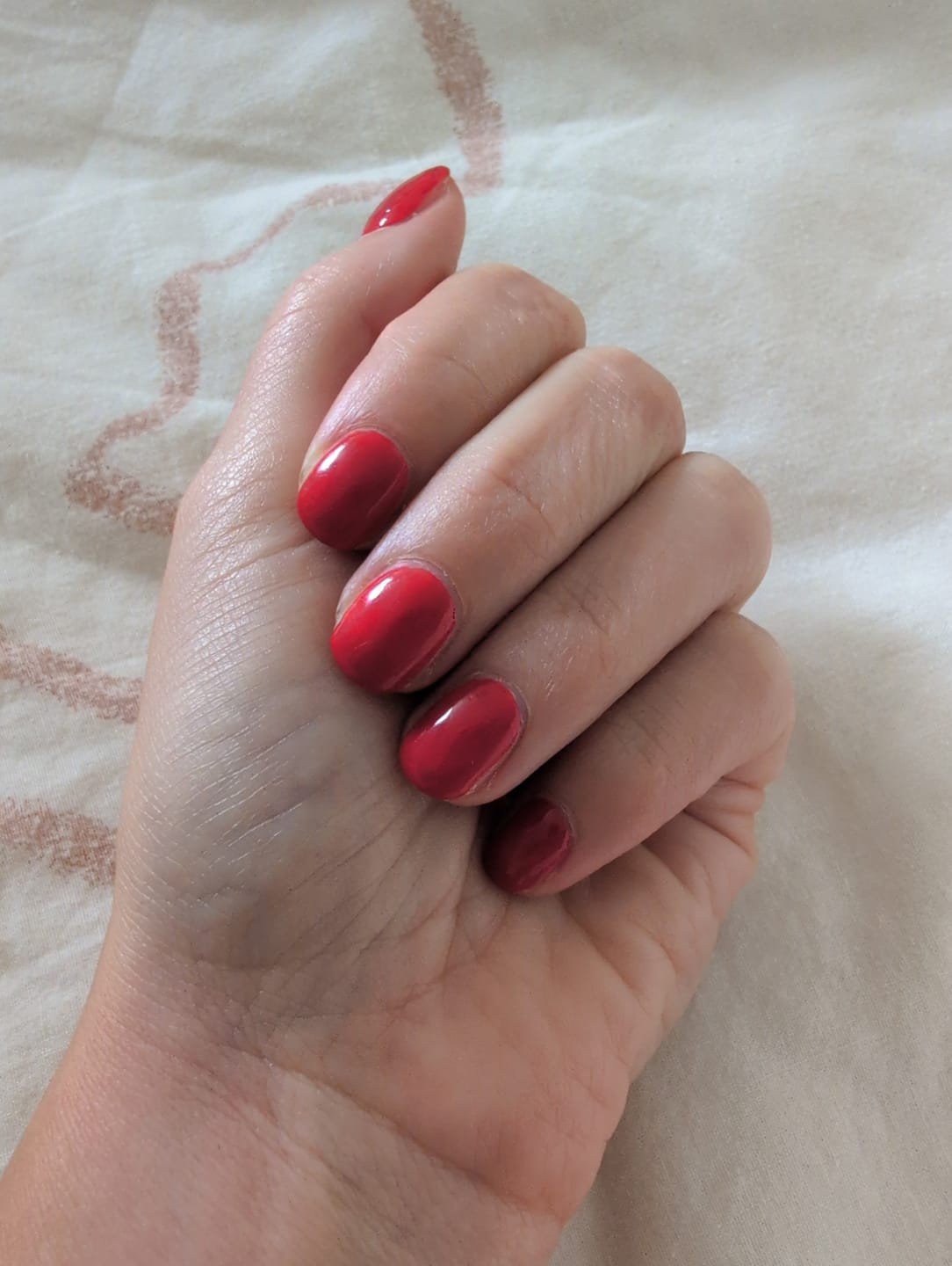 Customer photo review of Rose Red Dipping Powder