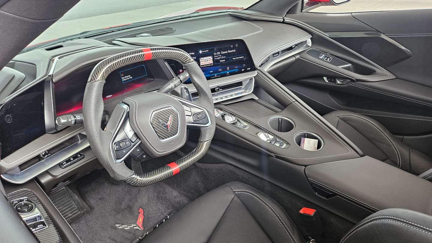 Customer photo review of C8 Corvette Real Carbon Fiber Steering Wheel Airbag Center Cover | Interior Upgrade (2020–2027)