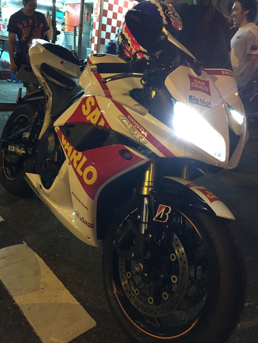 Customer photo review of Fit for HONDA CBR600RR 2007 2008 White Red  Aftermarket Fairing Kit