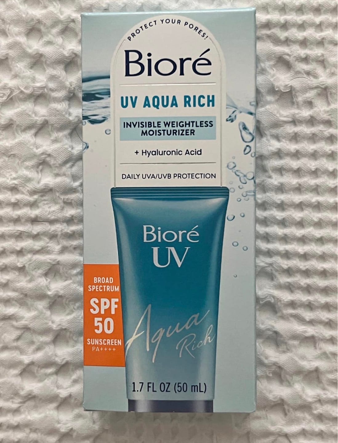 Customer photo review of BIORÉ UV Aqua Rich Watery Essence Sunscreen SPF 50+ PA++++
