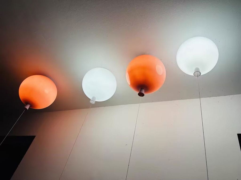 Customer photo review of Balloon Flush Mount Ceiling Light, Pull-Cord Switch, 25-35 cm