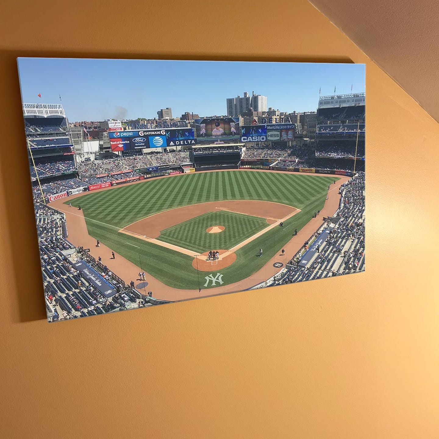 Customer photo review of Yankee Stadium, Stadium Canvas, Sport Art, Fan Gifts, Man Cave Decor, Art Print, Canvas Print Wall Art