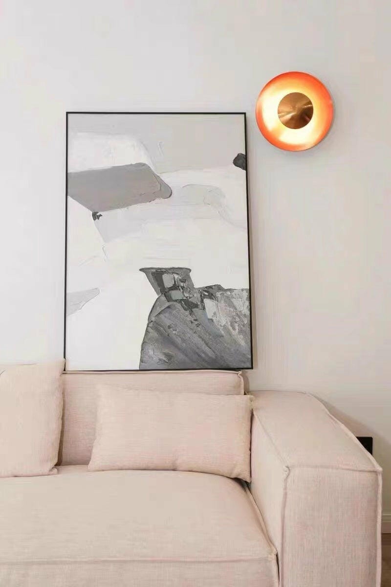 Customer photo review of Reflective Disc Wall Light, Copper or Chrome, 30 to 60 cm