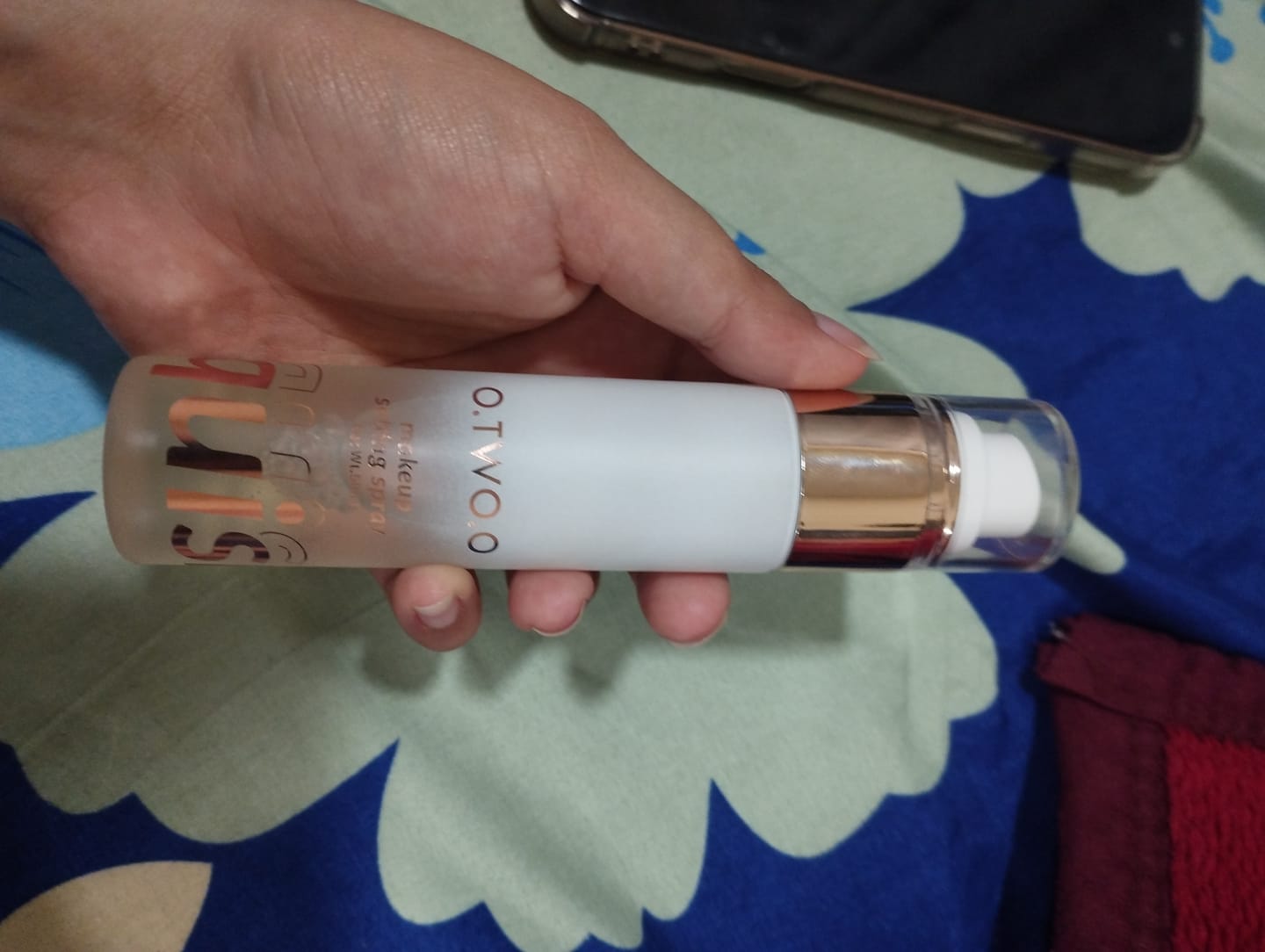Customer photo review of O.TWO.O EXQUISIT SETTING SPRAY